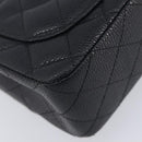 CHANEL Mini Matelasse 17 Chain Shoulder Bag Caviar Skin Black Auth BA16291SM-14