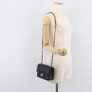 CHANEL Mini Matelasse 17 Chain Shoulder Bag Caviar Skin Black Auth BA16291SM-27