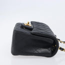 CHANEL Mini Matelasse 17 Chain Shoulder Bag Caviar Skin Black Auth BA16291SM-4