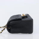 CHANEL Mini Matelasse 17 Chain Shoulder Bag Caviar Skin Black Auth BA16291SM-5