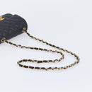 CHANEL Mini Matelasse 17 Chain Shoulder Bag Caviar Skin Black Auth BA16291SM-7