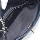 CHANEL Mini Matelasse 20 Chain Shoulder Bag Lamb Skin Black Gold Auth BA16292SM-19