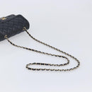 CHANEL Mini Matelasse 20 Chain Shoulder Bag Lamb Skin Black Gold Auth BA16292SM-7