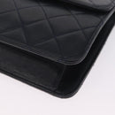 CHANEL Matelasse Chain Shoulder Bag Lamb Skin 2way Navy Gold CC Auth BA16293SAV-13