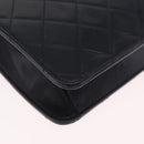 CHANEL Matelasse Chain Shoulder Bag Lamb Skin 2way Navy Gold CC Auth BA16293SAV-14