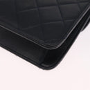 CHANEL Matelasse Chain Shoulder Bag Lamb Skin 2way Navy Gold CC Auth BA16293SAV-15