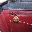 CHANEL Matelasse Chain Shoulder Bag Lamb Skin 2way Navy Gold CC Auth BA16293SAV-27