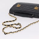 CHANEL Matelasse Chain Shoulder Bag Lamb Skin 2way Navy Gold CC Auth BA16293SAV-9