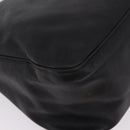 FENDI Mamma Baguette Shoulder Bag Leather Black Silver Auth BA16295V-15