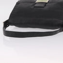 FENDI Mamma Baguette Shoulder Bag Leather Black Silver Auth BA16295V-8
