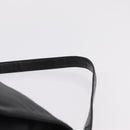 FENDI Mamma Baguette Shoulder Bag Leather Black Silver Auth BA16295V-9