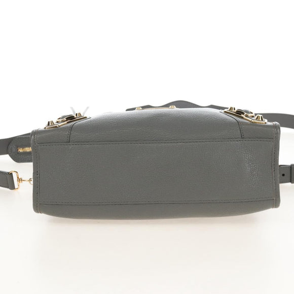 Balenciaga Classic Metal Edge City Leather 2way Gray Gold 432831 Auth BA16296SAM