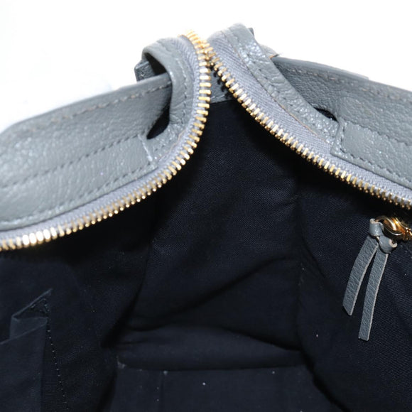Balenciaga Classic Metal Edge City Leather 2way Gray Gold 432831 Auth BA16296SAM