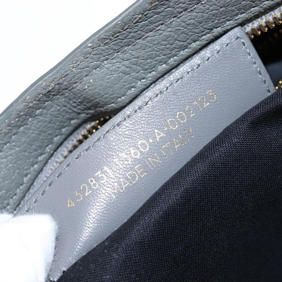 Balenciaga Classic Metal Edge City Leather 2way Gray Gold 432831 Auth BA16296SAM