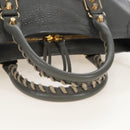 Balenciaga Classic Metal Edge City Leather 2way Gray Gold 432831 Auth BA16296SAM-8