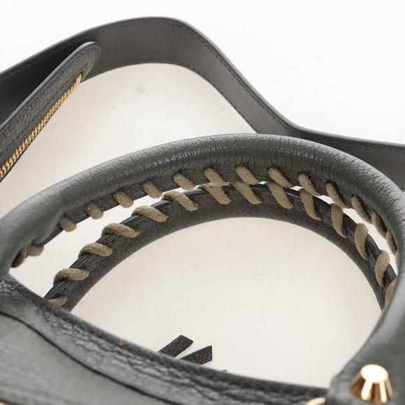 Balenciaga Classic Metal Edge City Leather 2way Gray Gold 432831 Auth BA16296SAM
