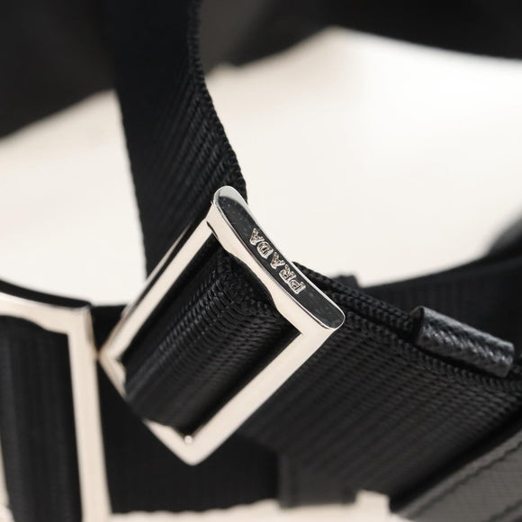 PRADA Backpack Nylon Black Silver Auth BA16300M