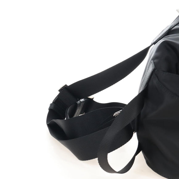 PRADA Backpack Nylon Black Silver Auth BA16300M
