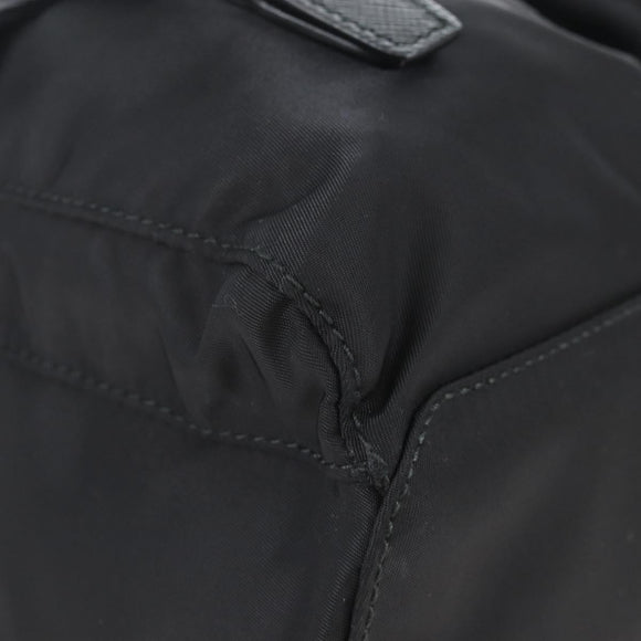 PRADA Backpack Nylon Black Silver Auth BA16300M