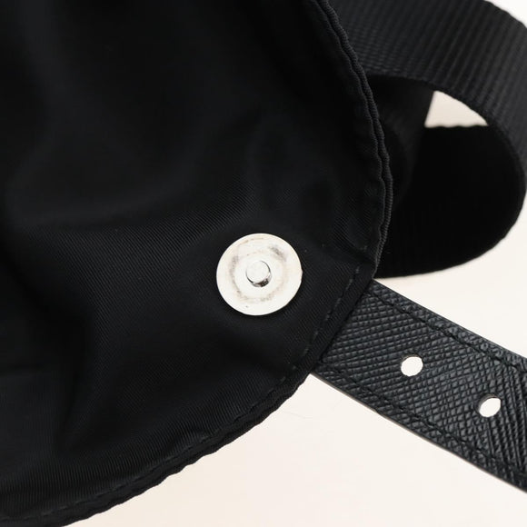 PRADA Backpack Nylon Black Silver Auth BA16300M