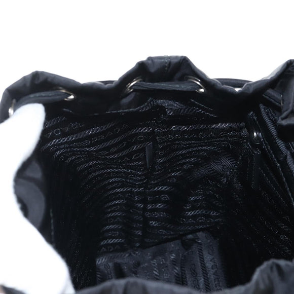 PRADA Backpack Nylon Black Silver Auth BA16300M