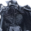 PRADA Backpack Nylon Black Silver Auth BA16300M-27