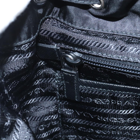 PRADA Backpack Nylon Black Silver Auth BA16300M