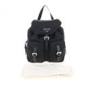 PRADA Backpack Nylon Black Silver Auth BA16300M-33