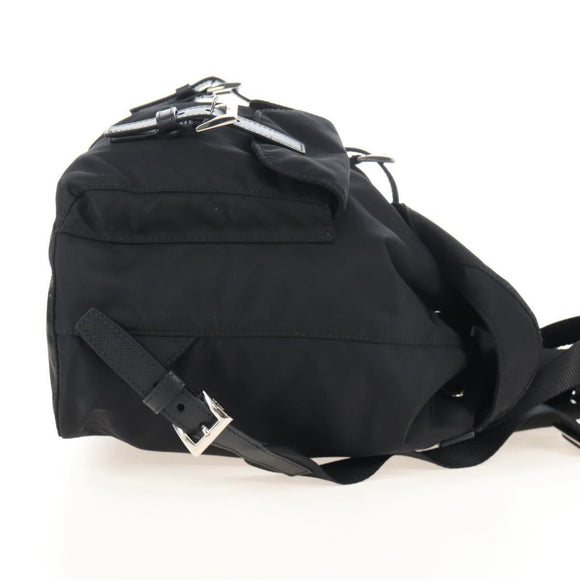 PRADA Backpack Nylon Black Silver Auth BA16300M