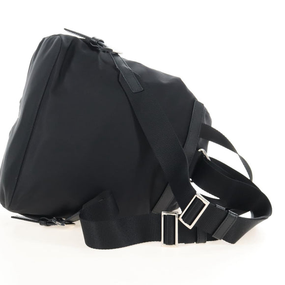 PRADA Backpack Nylon Black Silver Auth BA16300M