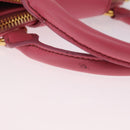 Miu Miu Matelasse Hand Bag Leather 2way Pink Gold Tone Auth BA16301V-10