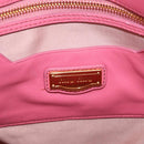 Miu Miu Matelasse Hand Bag Leather 2way Pink Gold Tone Auth BA16301V-24