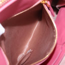 Miu Miu Matelasse Hand Bag Leather 2way Pink Gold Tone Auth BA16301V-29