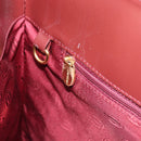 Cartier Must Line Hand Bag Leather Bordeaux Gold Tone Auth BA16305-22