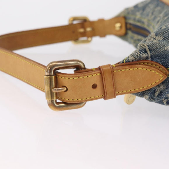 LOUIS VUITTON Monogram Denim Buggy PM Shoulder Bag Blue M95049 LV Auth BA16311V