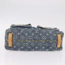 LOUIS VUITTON Monogram Denim Buggy PM Shoulder Bag Blue M95049 LV Auth BA16311V-5