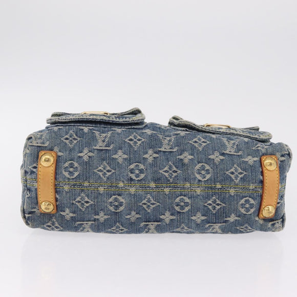 LOUIS VUITTON Monogram Denim Buggy PM Shoulder Bag Blue M95049 LV Auth BA16311V