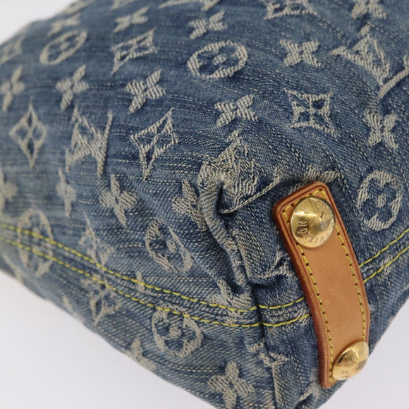 LOUIS VUITTON Monogram Denim Buggy PM Shoulder Bag Blue M95049 LV Auth BA16311V