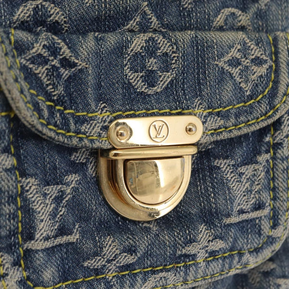 LOUIS VUITTON Monogram Denim Buggy PM Shoulder Bag Blue M95049 LV Auth BA16311V