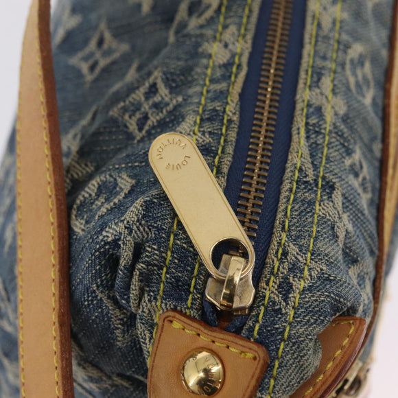 LOUIS VUITTON Monogram Denim Buggy PM Shoulder Bag Blue M95049 LV Auth BA16311V