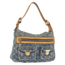 LOUIS VUITTON Monogram Denim Buggy PM Shoulder Bag Blue M95049 LV Auth BA16311V-1