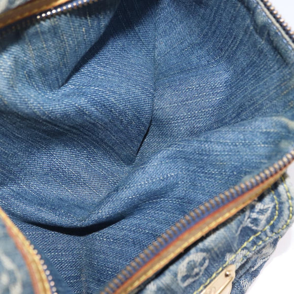 LOUIS VUITTON Monogram Denim Buggy PM Shoulder Bag Blue M95049 LV Auth BA16311V