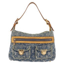 LOUIS VUITTON Monogram Denim Buggy PM Shoulder Bag Blue M95049 LV Auth BA16311V-13
