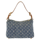 LOUIS VUITTON Monogram Denim Buggy PM Shoulder Bag Blue M95049 LV Auth BA16311V-2