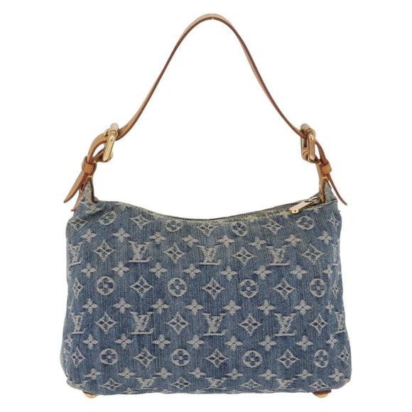LOUIS VUITTON Monogram Denim Buggy PM Shoulder Bag Blue M95049 LV Auth BA16311V