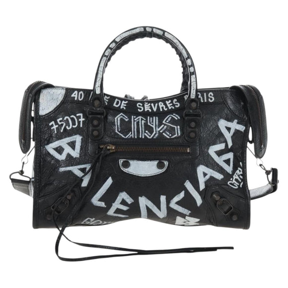 LOUIS VUITTON Classic City Graffiti Hand Bag Leather 431621 LV Auth BA16314SAM