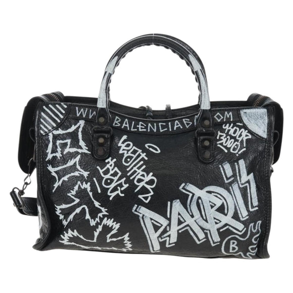 LOUIS VUITTON Classic City Graffiti Hand Bag Leather 431621 LV Auth BA16314SAM