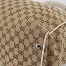 GUCCI GG Canvas Tote Bag Beige Silver 153213 Auth BA16315-10