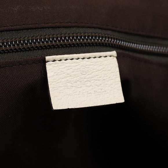 GUCCI GG Canvas Tote Bag Beige Silver 153213 Auth BA16315