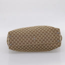 GUCCI GG Canvas Tote Bag Beige Silver 153213 Auth BA16315-9
